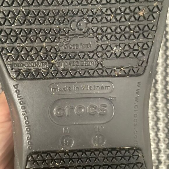 Crocs Bistro black Clogs Slip Resistant men’s shoe size 9/women’s 11  10075 - Picture 10 of 10